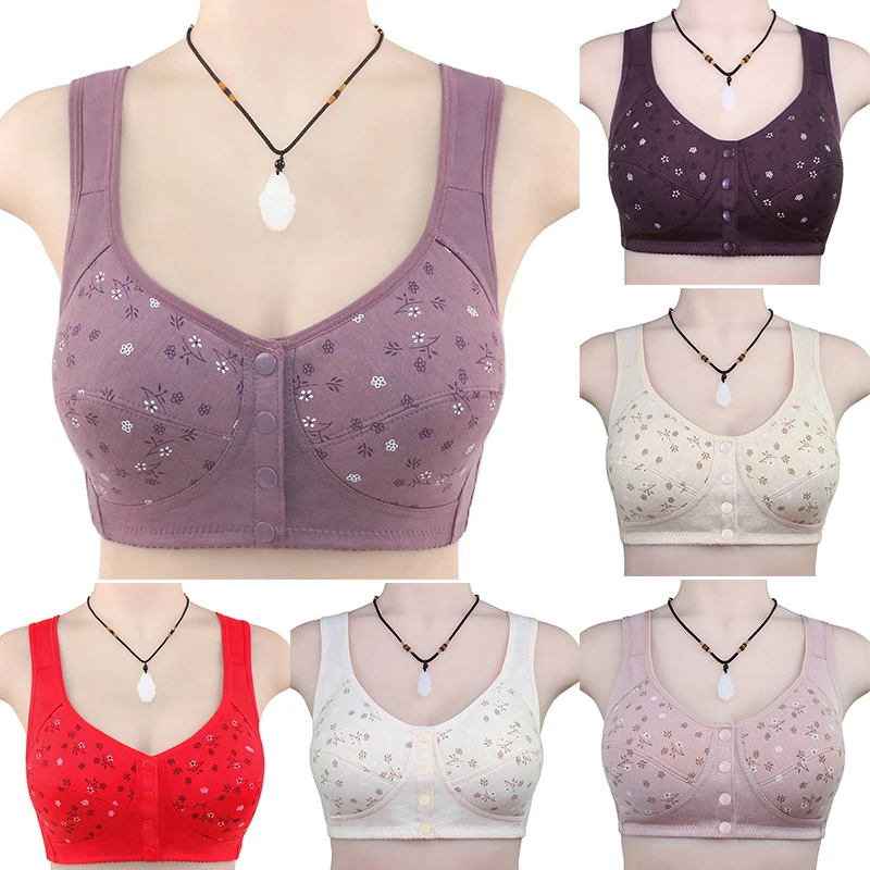 Ladies Bras Front Fastening Wireless Vest Style Bralette Full Coverage Plus  Size Bras Push Up Wide Straps Everyday Bra Seamless Bralette Gathering and  Breathable Underwear Bralettes : : Fashion