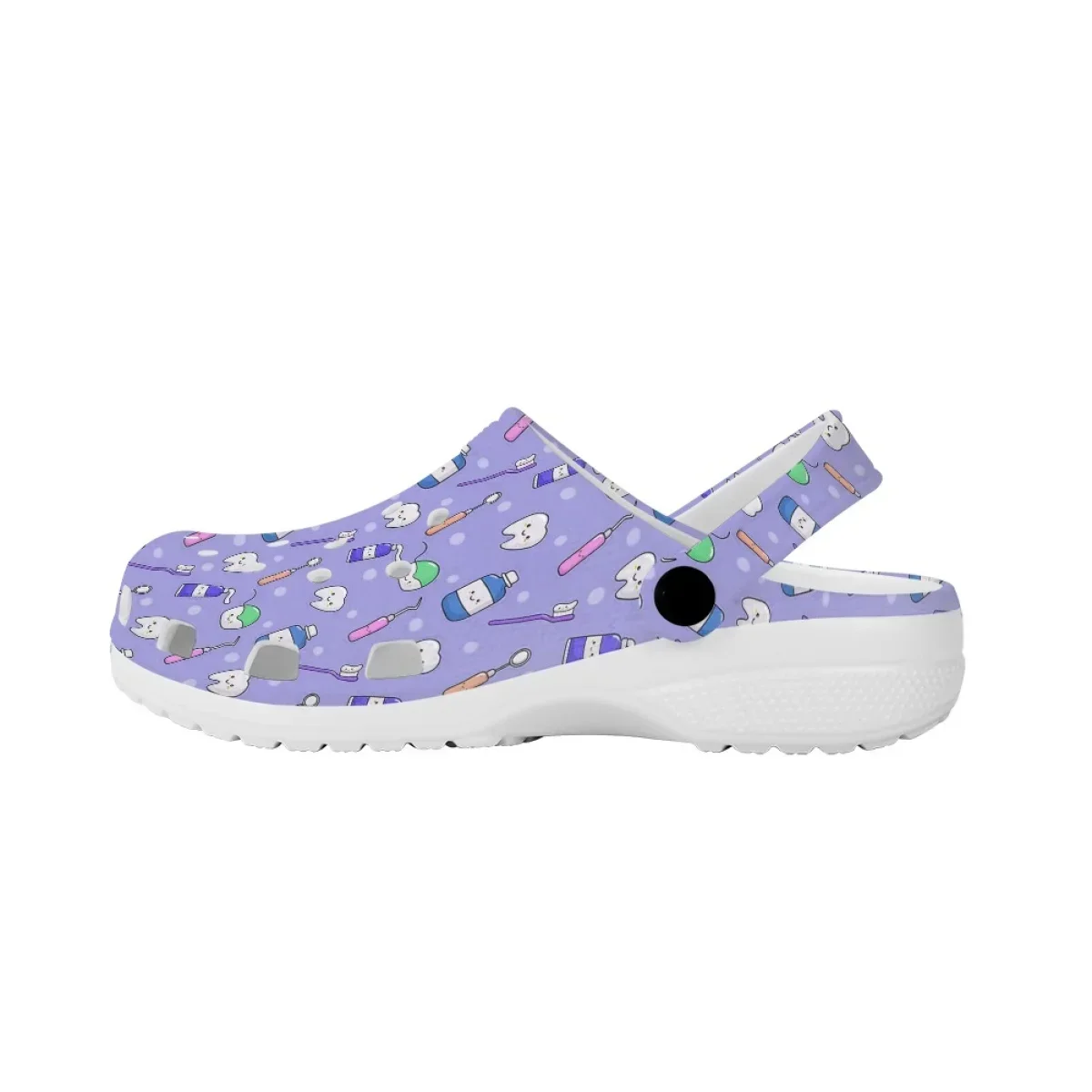 Fashion Teeth Women's Nursing Shoes Breathable Non-Slip Beach Waterproof Clogs Soft Sole Sandals Comfortable Bedroom Slippers