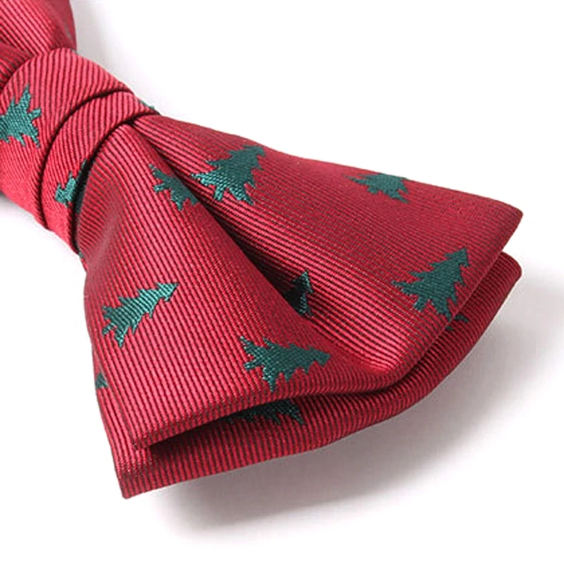 

Men Christmas Holiday Bow Tie Pre-tie Adjustable Length Christmas Tree Snowflake