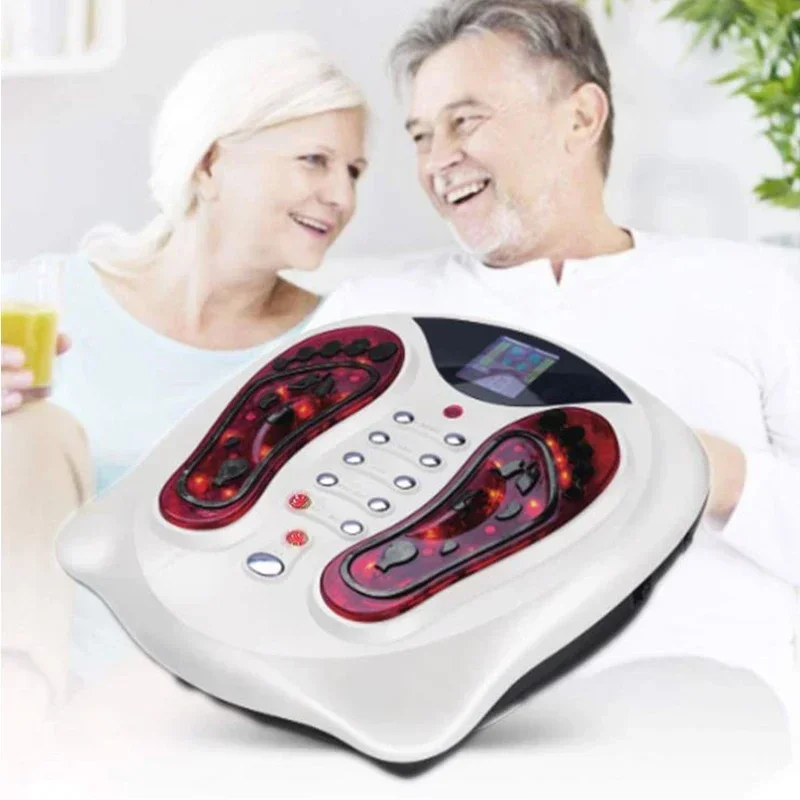 

Foot Massager Circulating Stimulator Heat EMS 4 Electrode Muscles Circulatory Cramp in Shoulder Muscle Massager Blood Circulatio