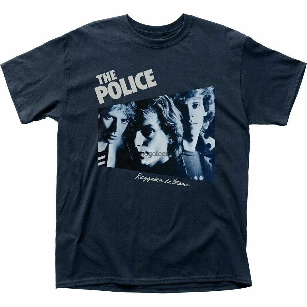 Camiseta-de-The-Police-Reggatta-de-Blanc-para-hombre-camisa-con