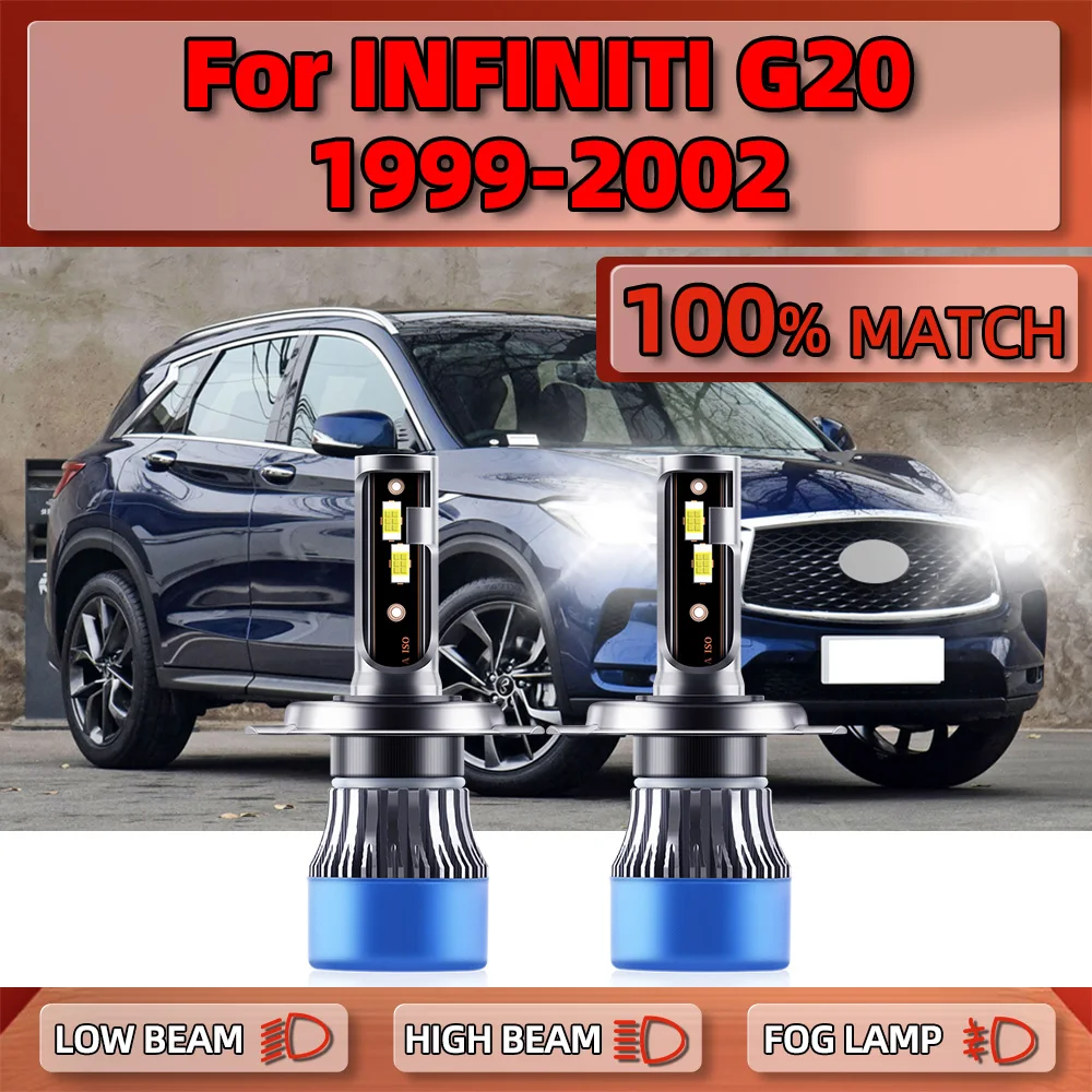 

LED Car Headlight H4 High Low Beam Car Light Bulbs 120W 20000LM Auto Lamps 12V 6000K For INFINITI G20 1999 2000 2001 2002