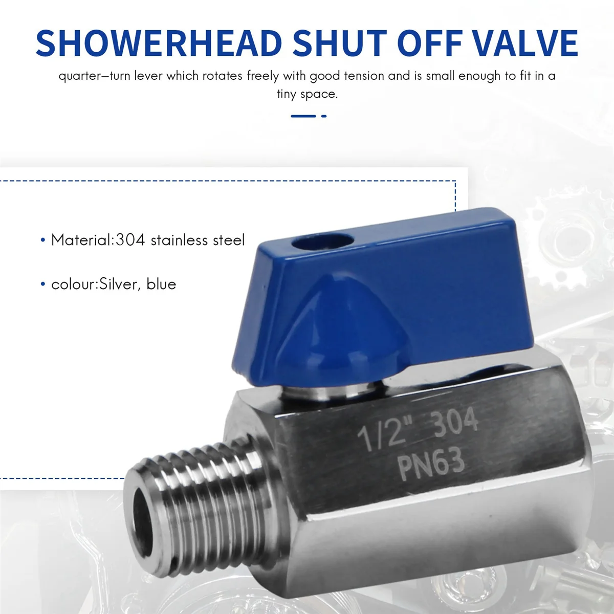 ABZV-Ball Valve 1/2 inch 304 Stainless Steel Mini Ball Valve Female and Male NPT Great for Shower Head Flow Control