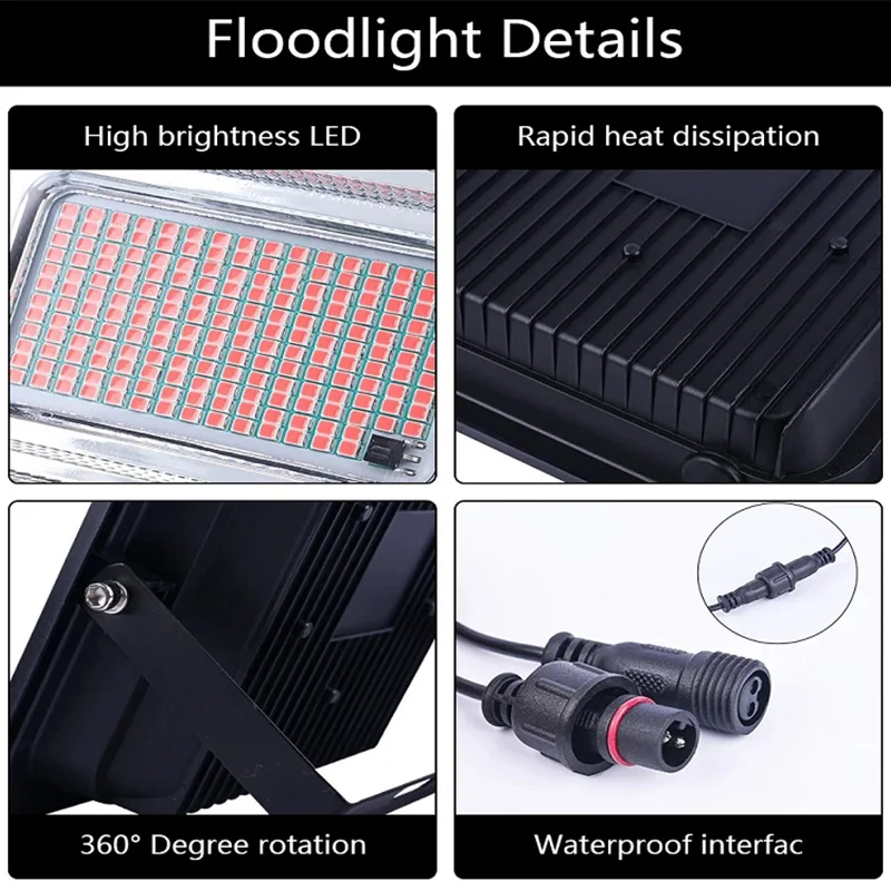 35W/60W Solar LED Grow Light Waterproof Full Spectrum Floodlight Hydroponic Plant Lamp with Remote Phytolamp for Seeding Growth 5