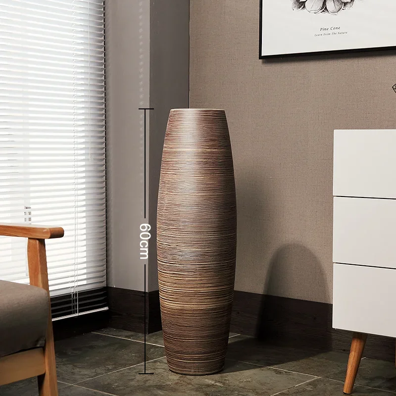 Nordic Design Floor Vase Hydroponic Flower Pot Arrangement Flower Large Vase Creative Living Room Home Decoration Floreros FYVS 4