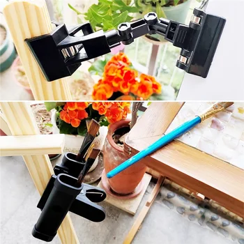 Clip per pennelli SOFT-Easel, supporto per pennelli da cavalletto con clip girevole per carta, supporto per bacchette, supporto regolabile per documenti