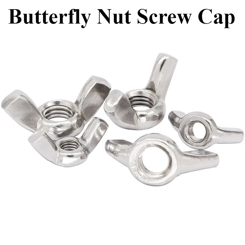 Butterfly Wing Nuts M3 M4 M5 M6 Stainless Steel Wing Nuts Zinc Plated Hand Tighten Nut accesorios para moto