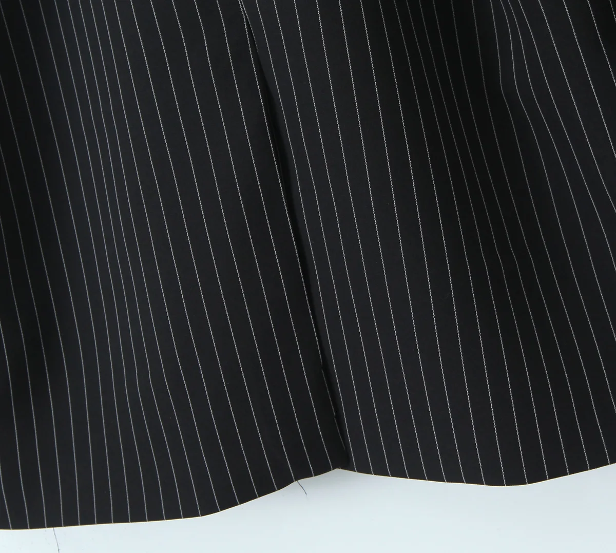 Spring Black Striped Oversized Blazer Women Loose Notched Full Sleeve Suits High Waist Long Flare Pants Halter Tank Tops