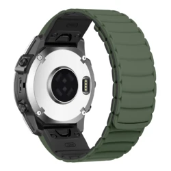 Magnetic Silicone Strap with QuickFit Clasp for QuickFit 26mm (Army Green)