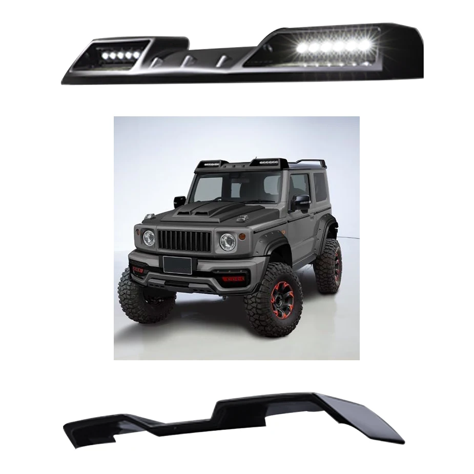 

Suzuki Jimny To G63 Wald Style Offroad Exterior Accessories Body Kit For Jimny JB74/64 2019- 2023 Car Bumper Roof Spoiler 2Parts