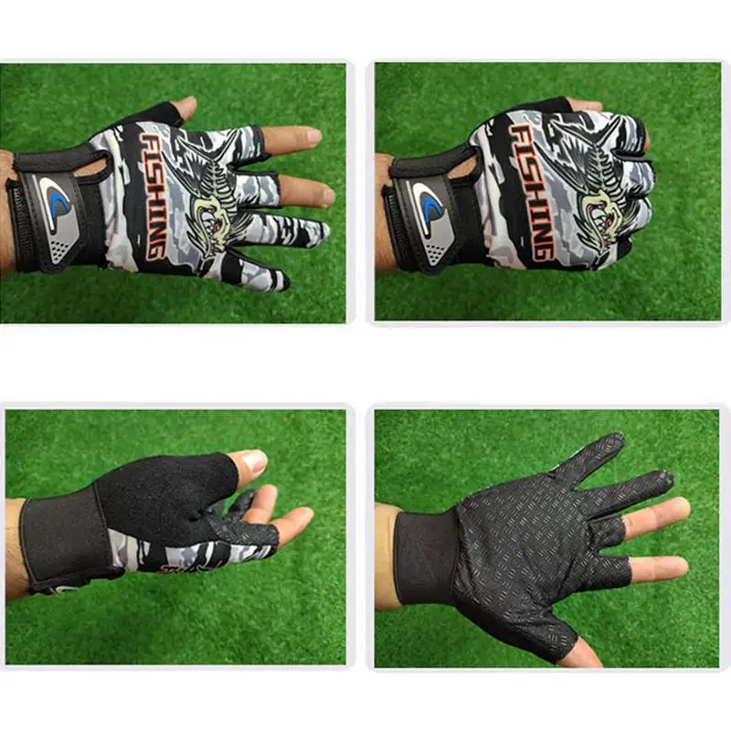 Fishing Gloves For Men And Women UPF50 Sun Gloves For Men & Women Sunscreen Fishing Professional Three Finger
