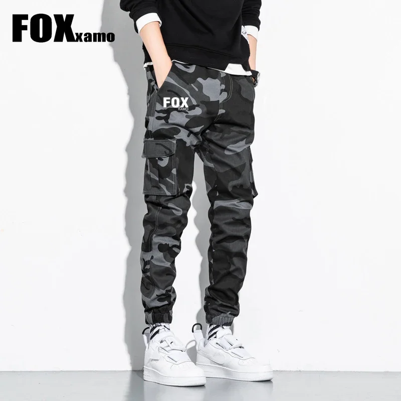 Fox Xamo 전술 위장 조거, 야외 립스톱 카고 바지, 작업복, 하이킹 사이클링 전투 바지, 남성용 스트리트웨어