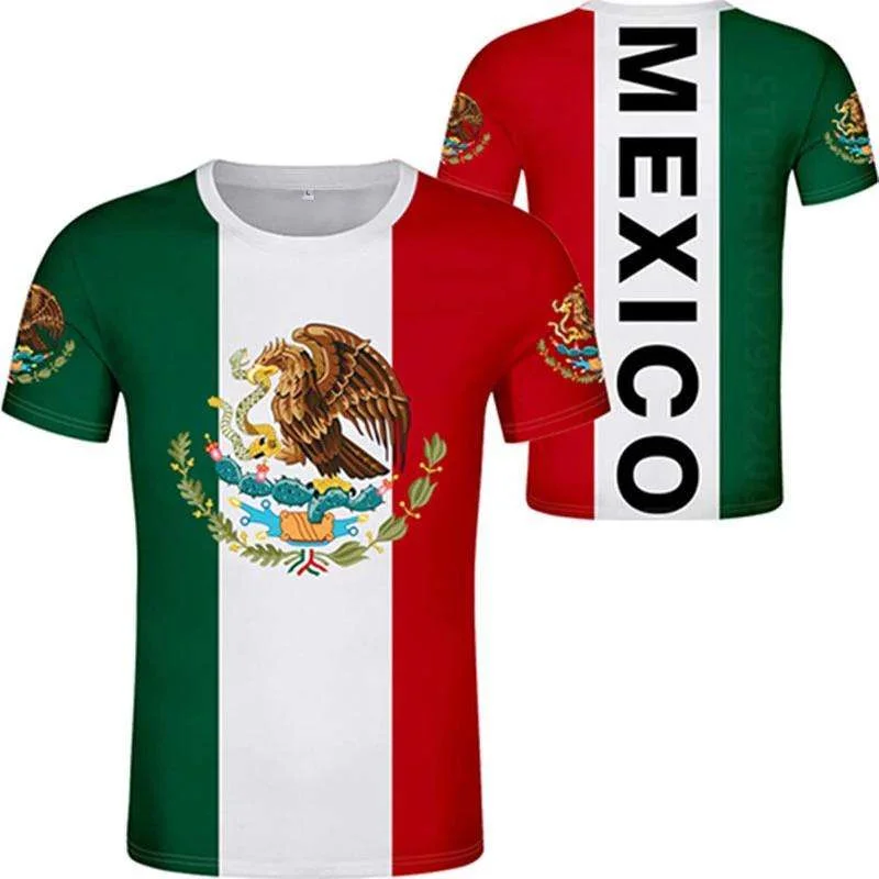 

3D Mexico Flag Spiritual Totem Golden Eagle Snake Men's T Shirt Kids Fashion Sports Clothes Women Round Neck Tops Clothing Tees