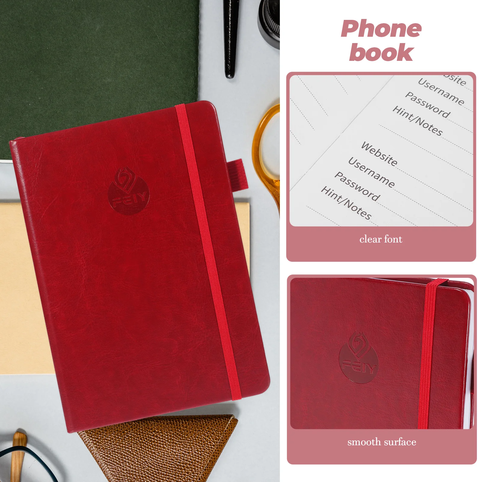 Password Book Home Phone for Numbers Mini Notebook Address Convenient Multi-use