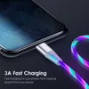 Cable 3A de charge rapide avec lumière LED pour iPhone