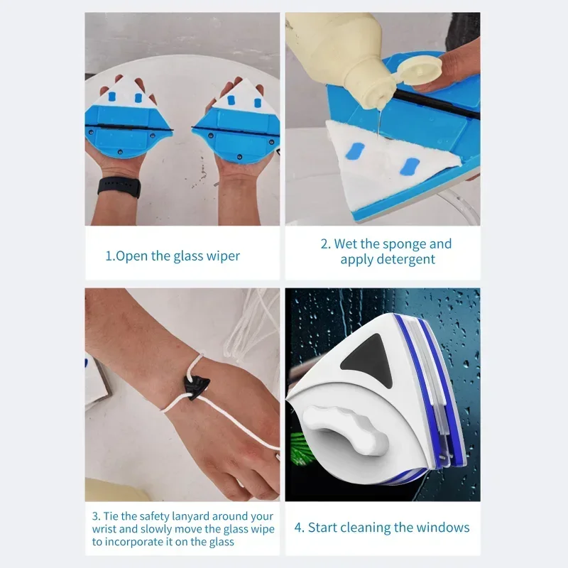 Magnetic Window Cleaner for Household Window Glass Cleaning