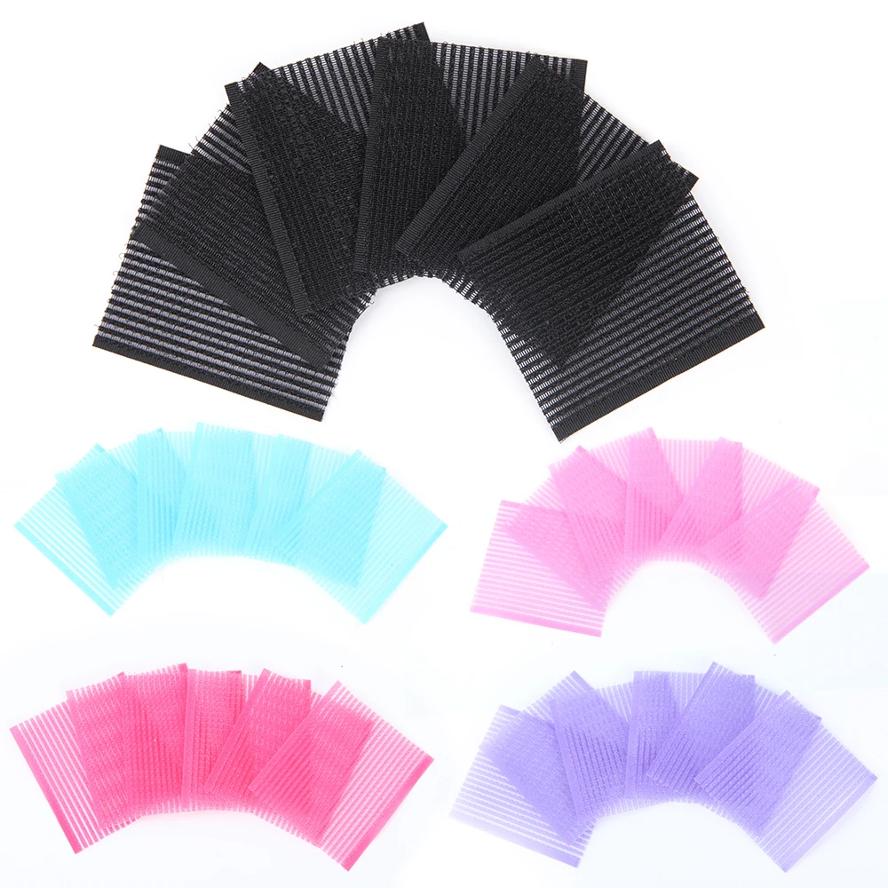 6-24pcs Hair Gripper No Trace Bangs Paste Posts Barber Hairdresser Holder Acessories Sticker Magic Tape Hair Styling Cutting