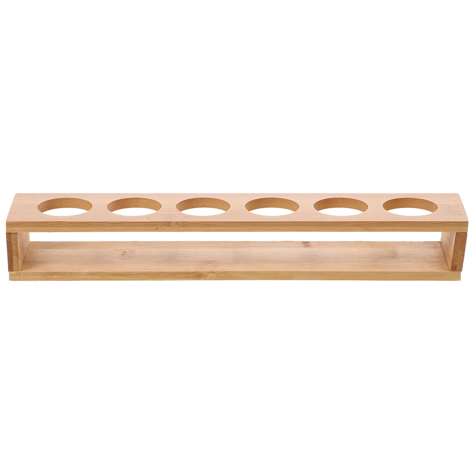 6 Holes Wooden Drink Paddle Shot Glass Holder Rack ganizer Cocktail Tray Storage Display Stand For Home Bar Party Use 6