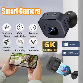 6K Mini Security Camera Pro FullHD WiFi Surveillance With 2 Way Audio Motion Detection Infrared Night Vision Security Cam 1