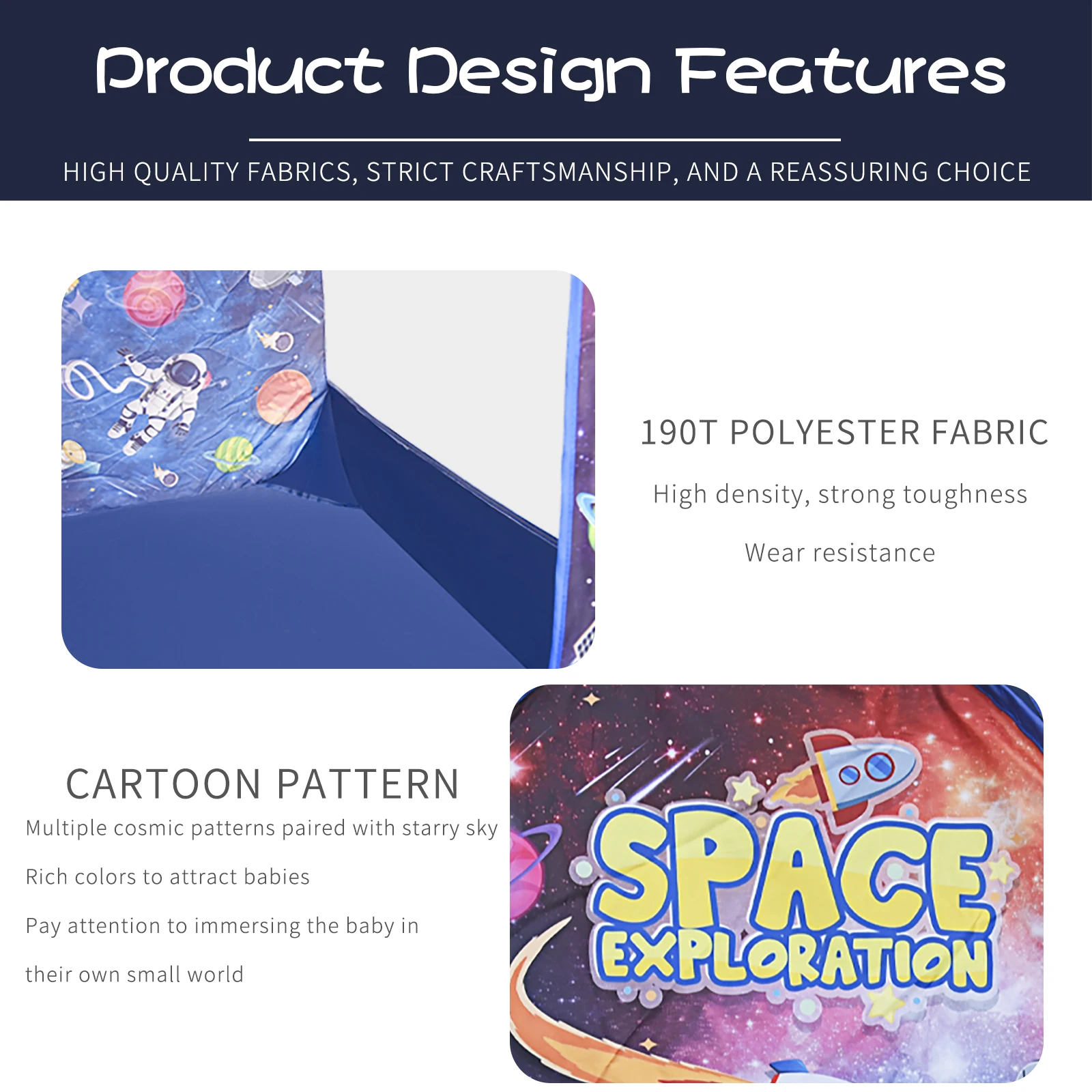 Children's Indoor and Outdoor Foldable Ocean Ball Pool Starry sky pattern Mars shooting Convenient to carry