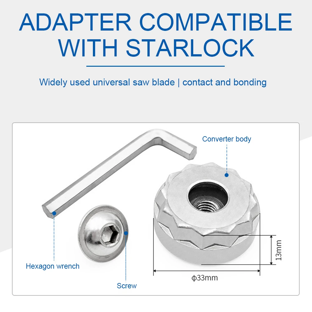 Home Starlock Interface Adapter With Screw Hex Wrench Quick Release Multi Tools Adapter Kit For Most Oscillating Saw-Blade 6
