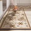 Kitchen Carpet Anti-slip Oil-proof Dirt-resistant Rug PVC Leather Waterproof Floor Mats Long Size Flower Home Decoration Mat 양탄자 3