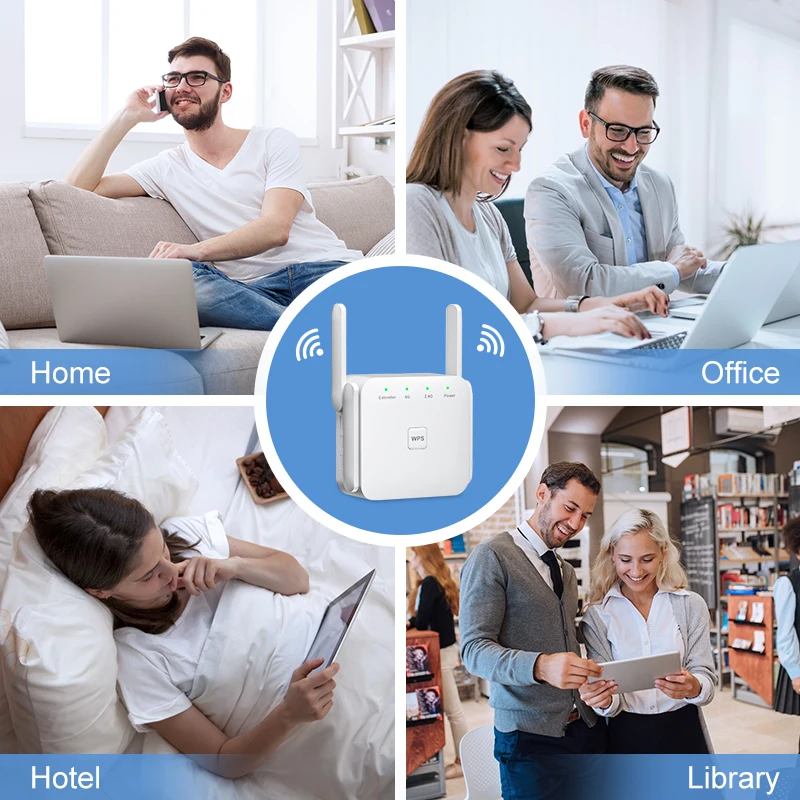 Fsu 5g Wifi Repetidor Wifi Amplificador Extensor Wifi Rede Wifi Impulsionador 1200mbps de Longa Distância sem Fio Internet Repetidor - Imagem 2