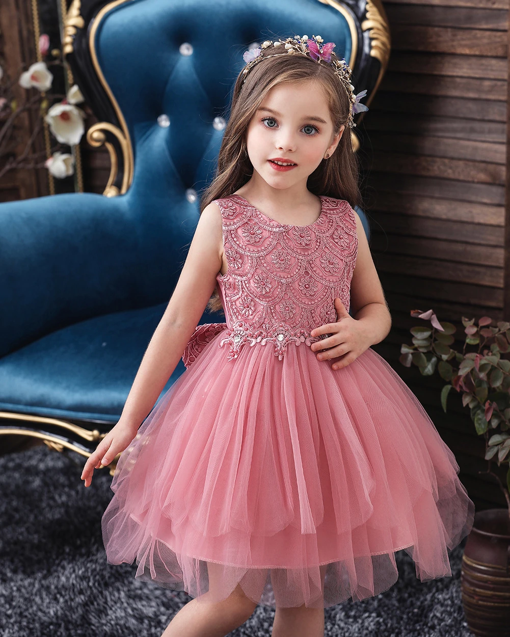 Flower Girl Dresses Baby Princess Wedding Teens Party Prom Birthday Kids Clothes