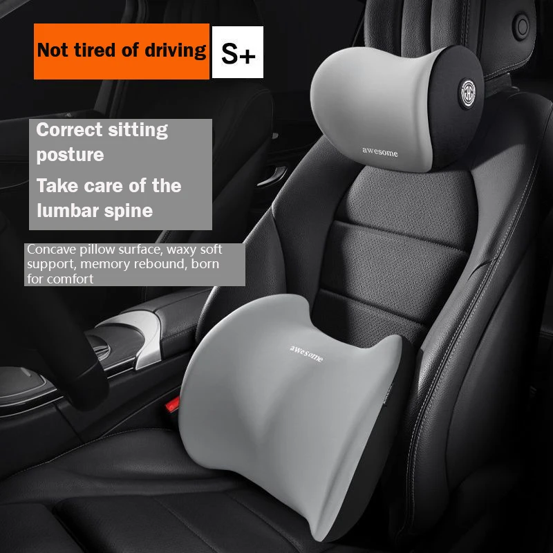 

Car Headrest Memory Foam Car Neck Pillow Car Seat Waist Cushion Car Pillow Neck Pillow Universal Four Seasons Automotive