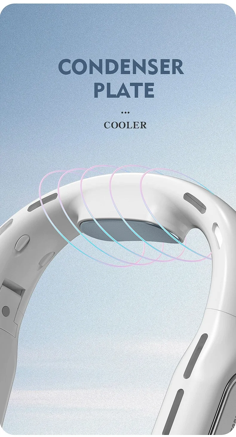 Portable Leafless Hanging Neck Fan USB Charging Small Wind Cooler for Office Camping Outdoor Travel - Thanksgiving Gift Idea