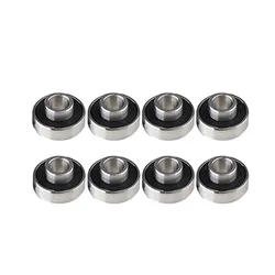 High Speed Silent Bearings for Skateboards and Hoverboards - ABEC-11 Quality (Black 8pcs)