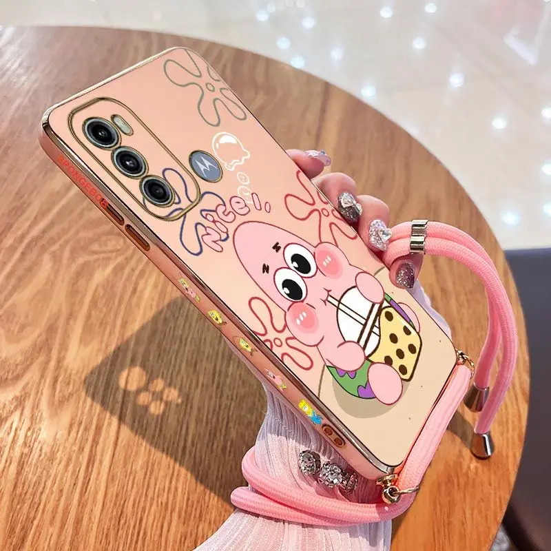 Milk Tea Lanyard Plating Phone Case Cover