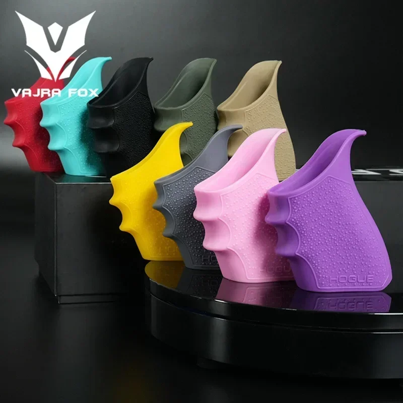 Rubber Grip Sleeve Tactical 1Pcs Anti-Slip Gloc Grip Sleeve Rubber Cover Security Airsoft Rubber Protection Cover For Shooting Hunting Handguard