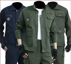 New Spring and Autumn Cotton Work Clothes Outdoor Wear-resistant Welder Thickened Labor Insurance Clothing Men Clothing