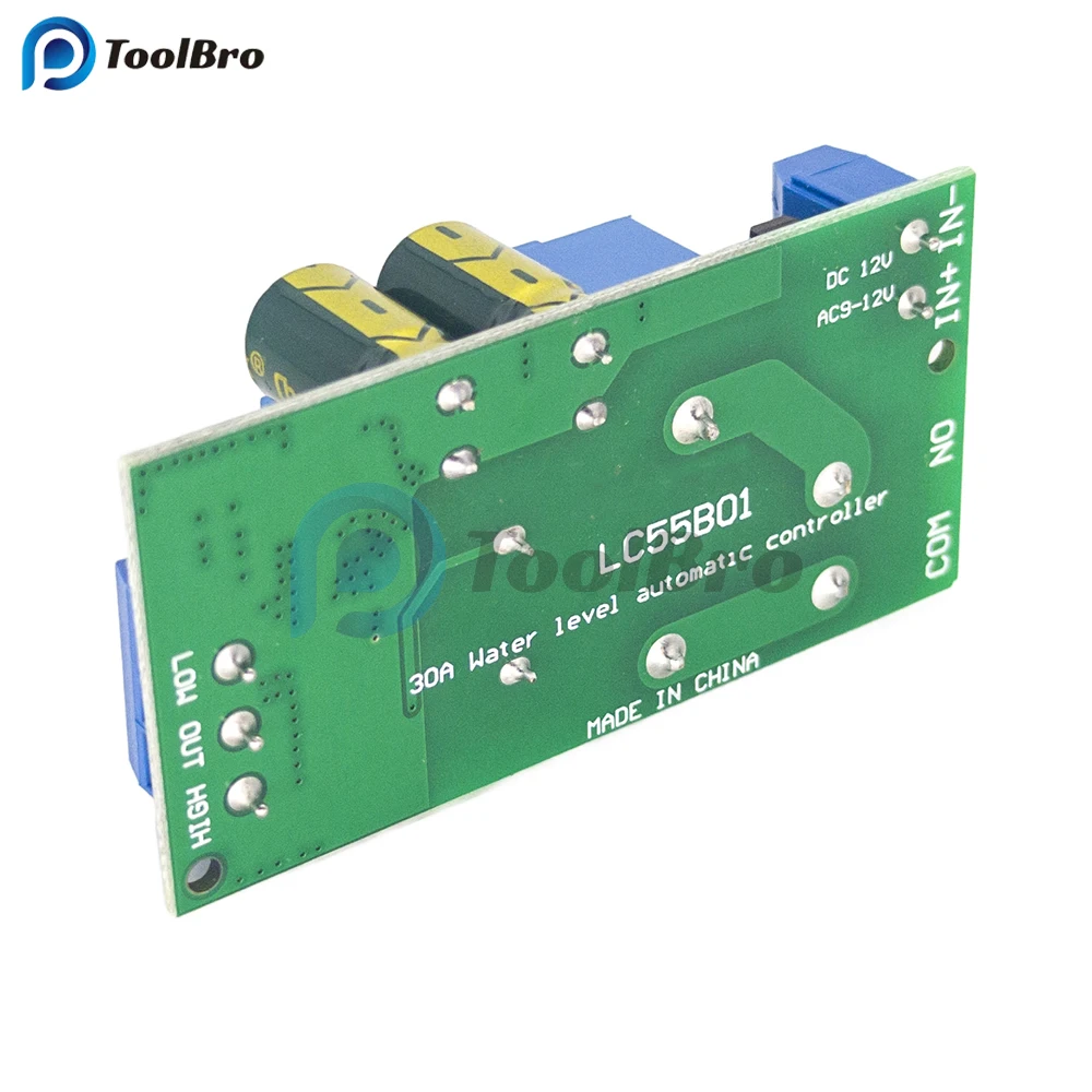 AC DC 12V 30A Automatic Liquid Water Level Controller Sensor Switch Module for Water Tower Fish Tank Aquarium Pump Motor