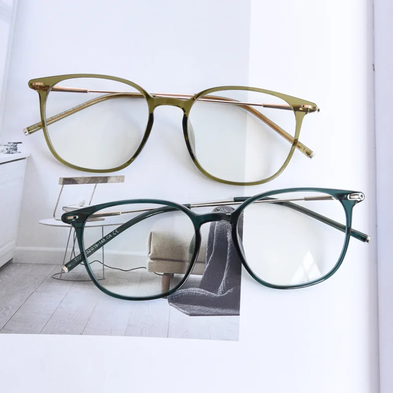 55688 Trendige blaues Licht blockierende Herrenbrille Gaming TR90 Anti-Ray-Brille Damen transparente Modebrille – Detail 4