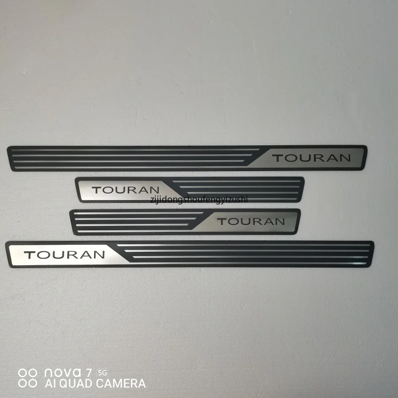 Car Door Sill Scuff Plate For vw Volkswagen Touran 2005-2006 2007 2008 2009 2010-2015 Stainless Steel Door Sill Scuff Plate Welcome Pedal Car Accessories
