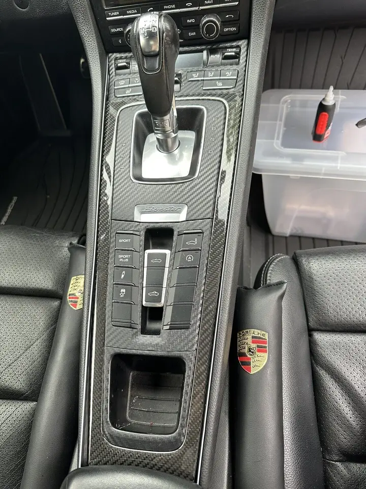 カーボンファイバーカーインテリアカバー,シフトパネルカバー