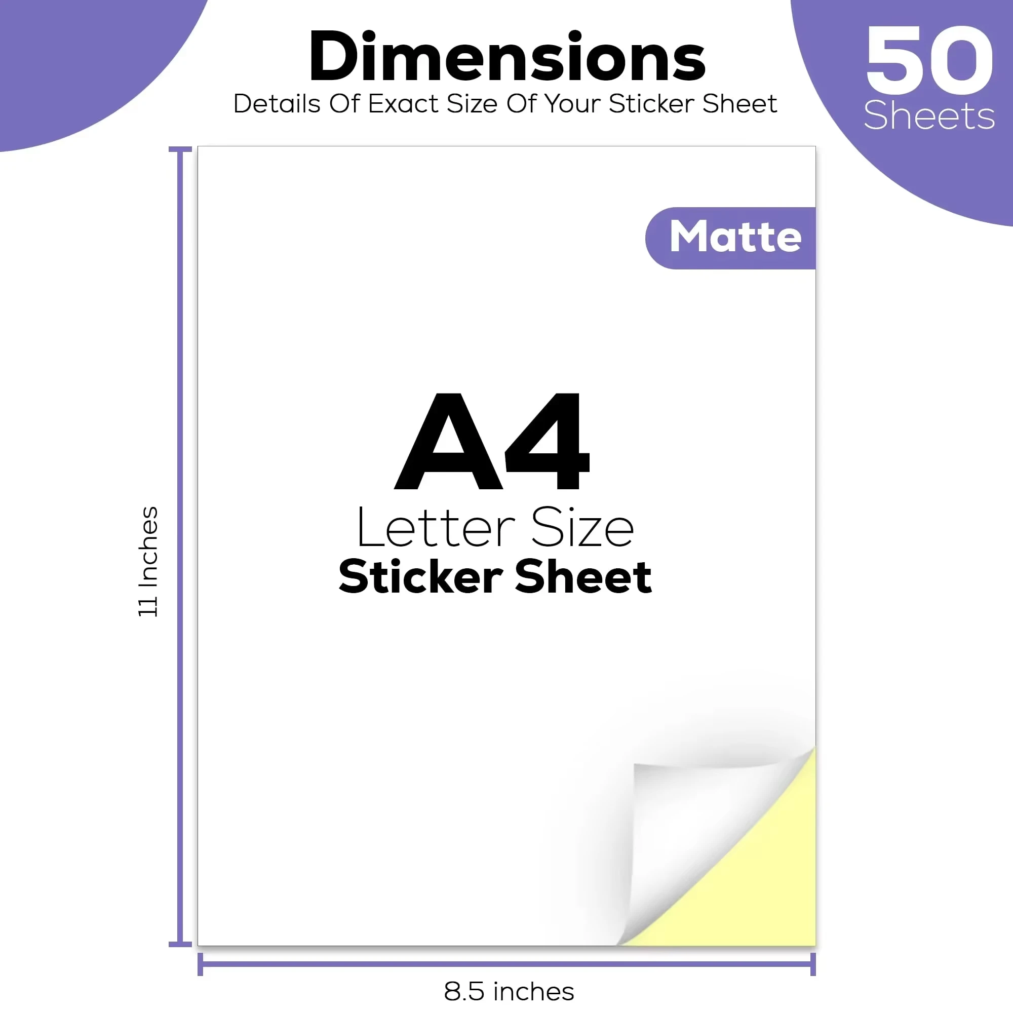 Matte & Glossy Printable Labels A4 - Self-Adhesive White/Kraft Paper for All Printers