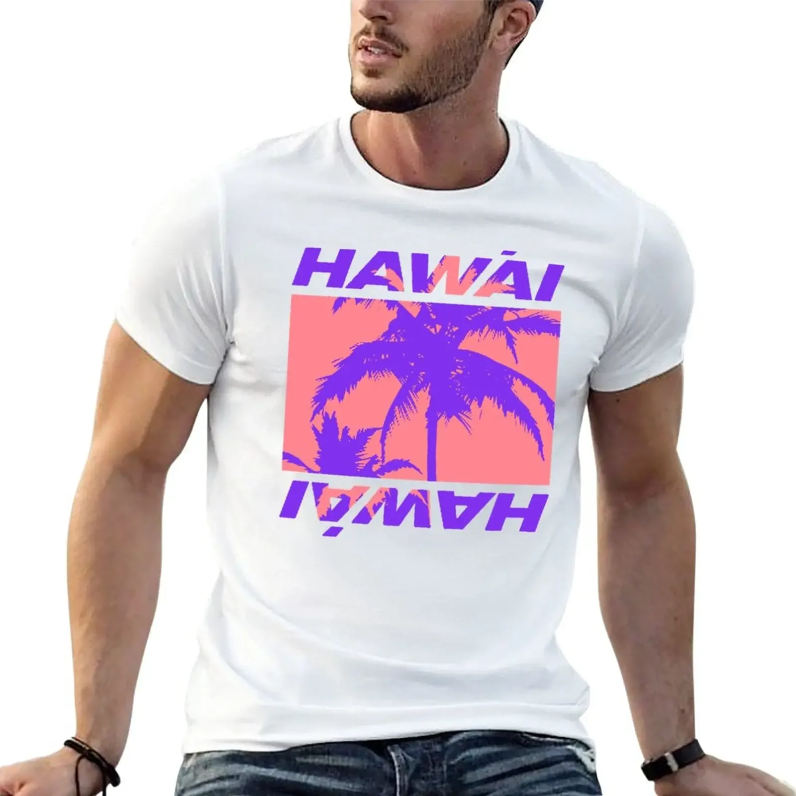 

hawai merch T-Shirt boys whites plus sizes quick drying mens cotton t shirts
