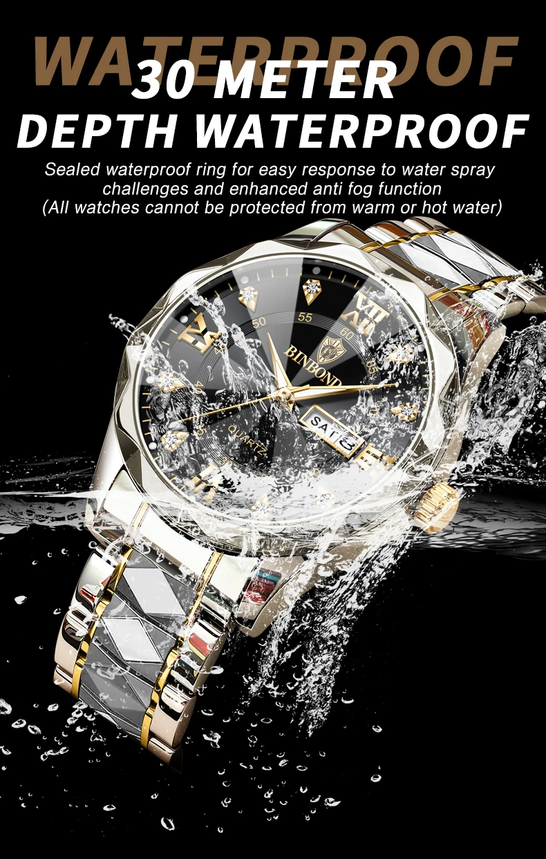 Men's Wrist Watch Waterproof Quartz Watch With Date And Glow_voghion.com