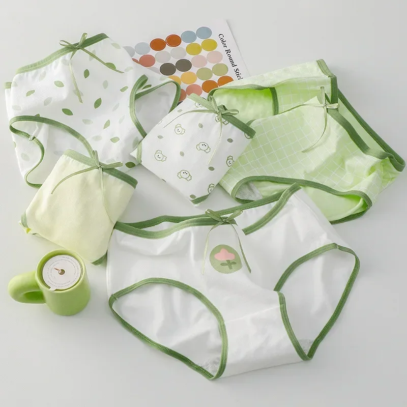 

Women's underwear Pure cotton underwear women's Japanese love printed girl butterfly waist full cotton crotch antibacterial