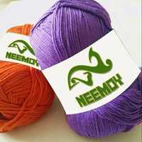 High Quality Soft and Smooth Natural Bamboo Cotton Hand Woven Yarn Hand Knitting Yarn Baby Cotton Yarn Knitted By 2.25mm Needles 2