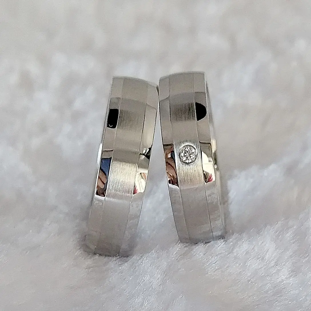 

High Quality Waterproof Men Women Wedding Rings Sets for couples Lovers Western titanium stainless steel jewelry no fade