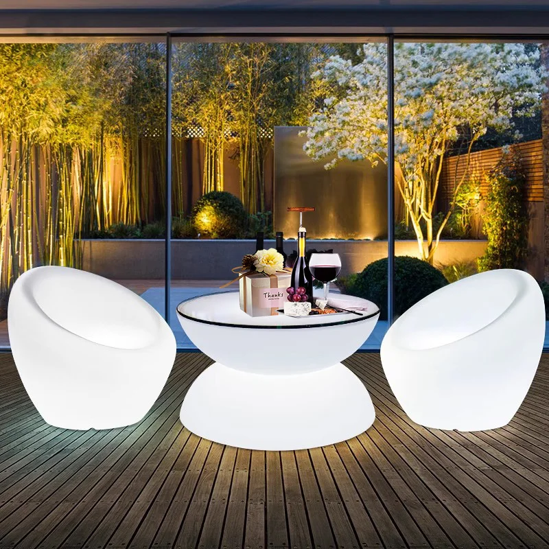 

outdoor party lounge led furniture rechargeable nightclub illuminated plastic furniture set cube led table led chairs lighting