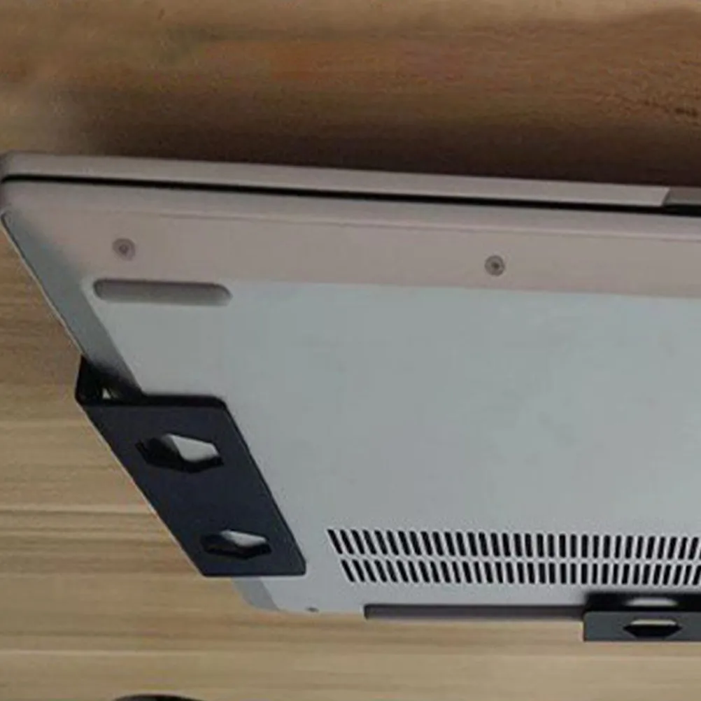 1 세트 책상 아래 노트북 홀더 플라스틱 노트북 컴퓨터 지원 태블릿 보관 랙 마운트 키보드 사무실용 책상 아래 선반