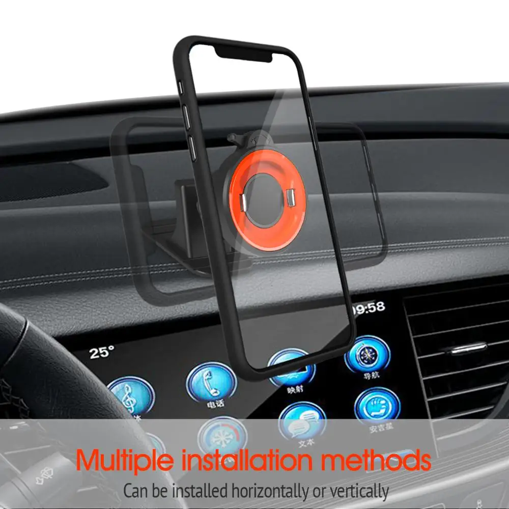 Universal Car Phone Holder Mount – Portable Dashboard & Windshield GPS Stand Accessory