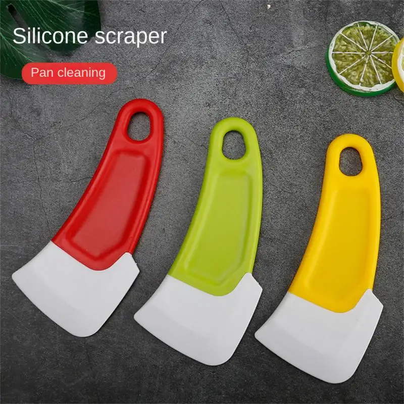 1Pcs Silicone Kitchen Scraper Cleaning Spatula for Food Residue Stains Pot Fry Pan Dish Oil Plate Clean Brush Baking Soft Blade for Silicone Kitchen Utensils Kitchen Utensils Silicone Spatula Baking Spatula