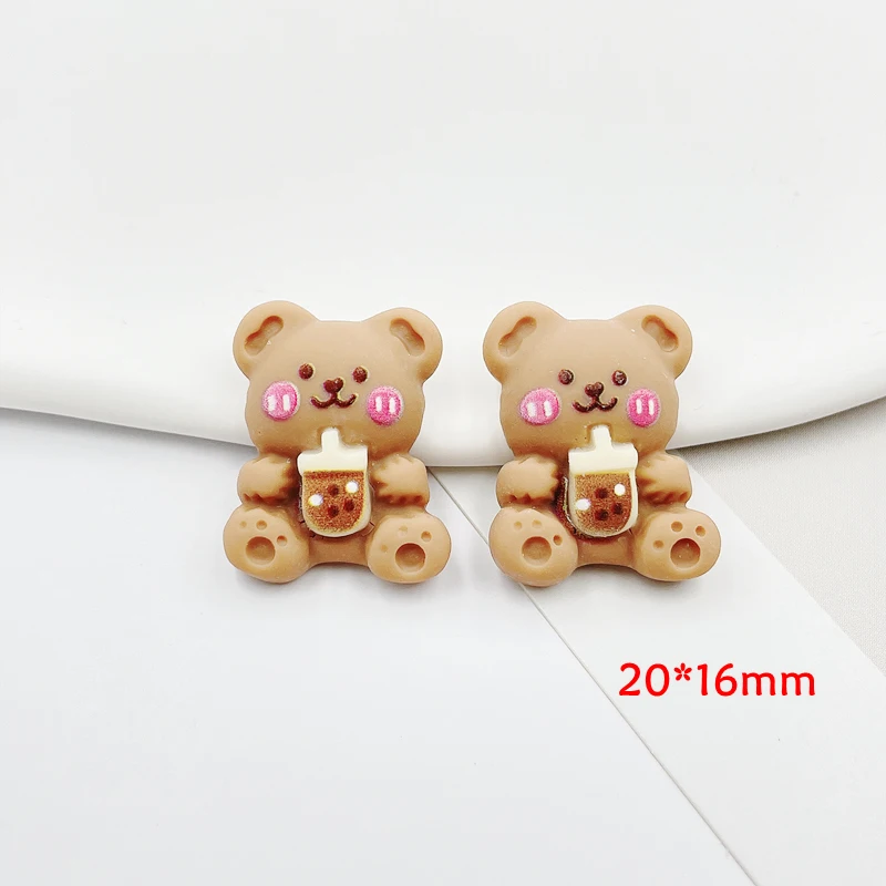 15Pcs New Cute Resin Mini Cartoon Animal Flat Back Cabochon Scrapbook Kawaii DIY Embellishments Accessories C72