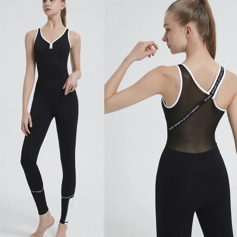 Cross-border summer one-piece yoga suit women's advanced sense of new outdoor fitness exercise yoga pants